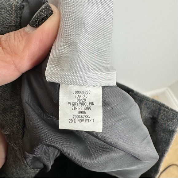 Janie and Jack Grey Wool Pinstripe Joggers - Picture 11 of 13